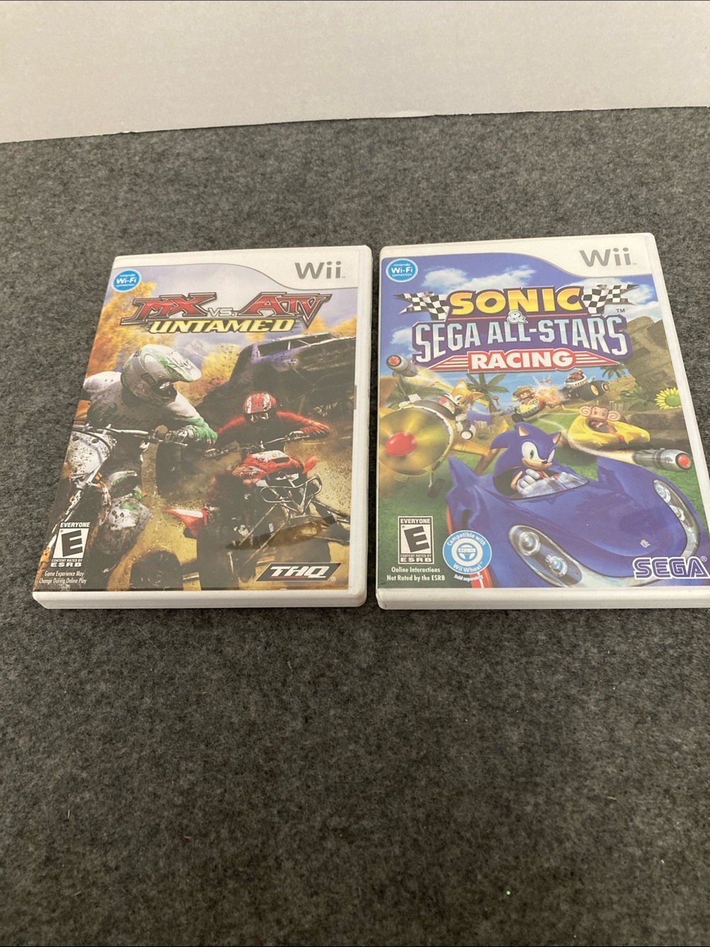 Wii FX vs. ATV untamed and Sonic Sega All Stars racing games